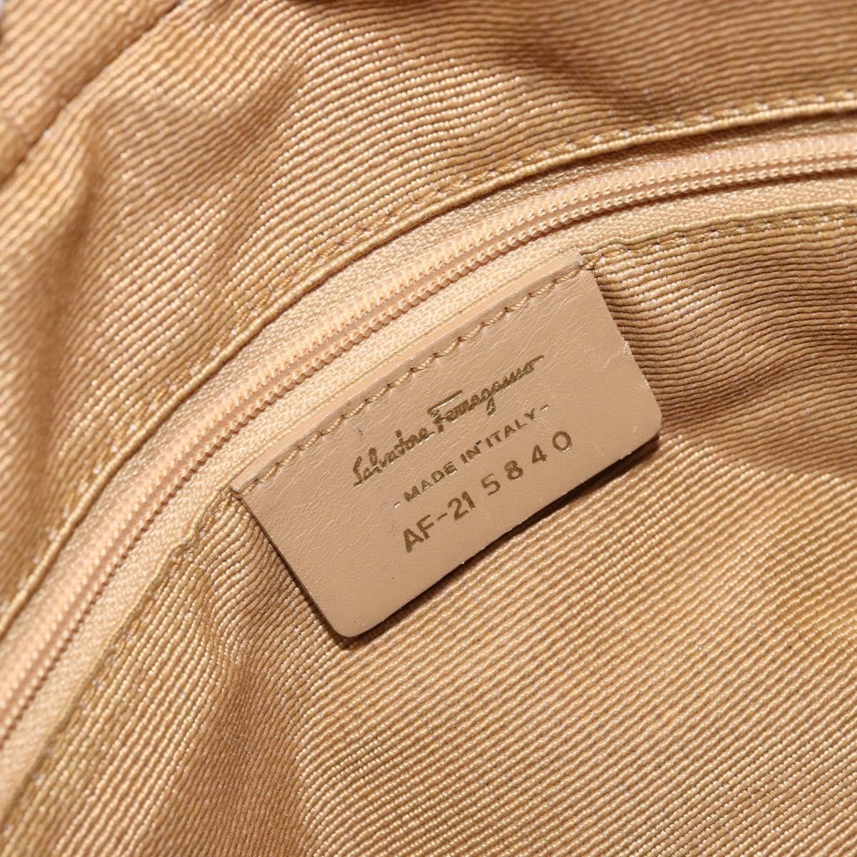 Salvatore Ferragamo Gancini Tote Canvas Purple Canvas Tote Bag Bag (Pre-Owned)