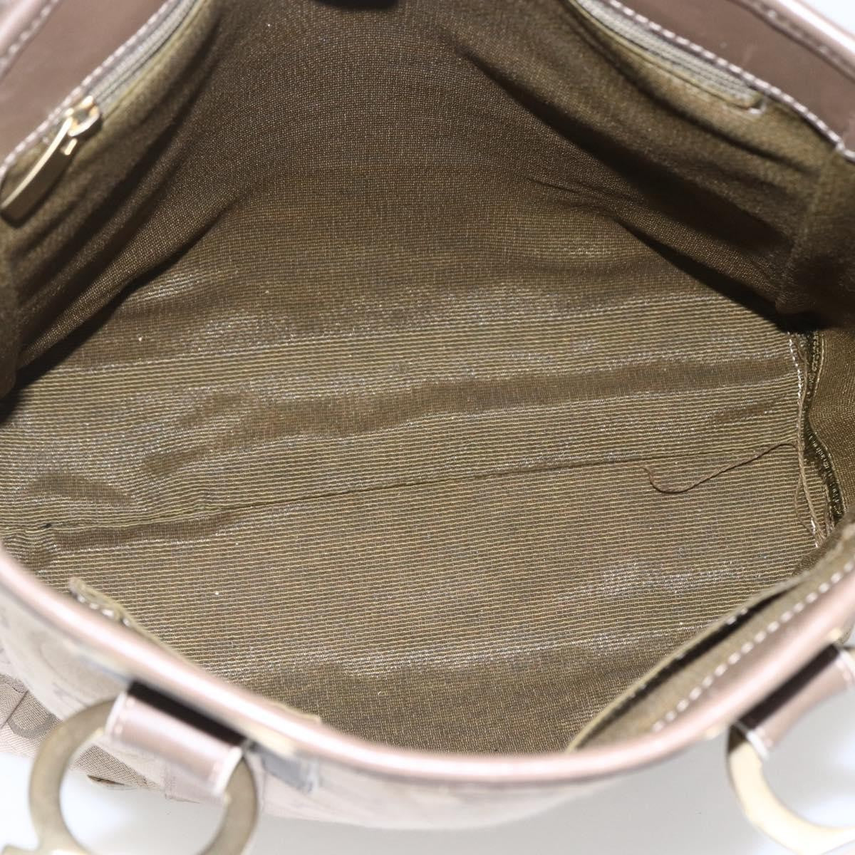 Salvatore Ferragamo Gancini Tote Gancini Canvas Beige Canvas Tote Bag Bag (Pre-Owned)