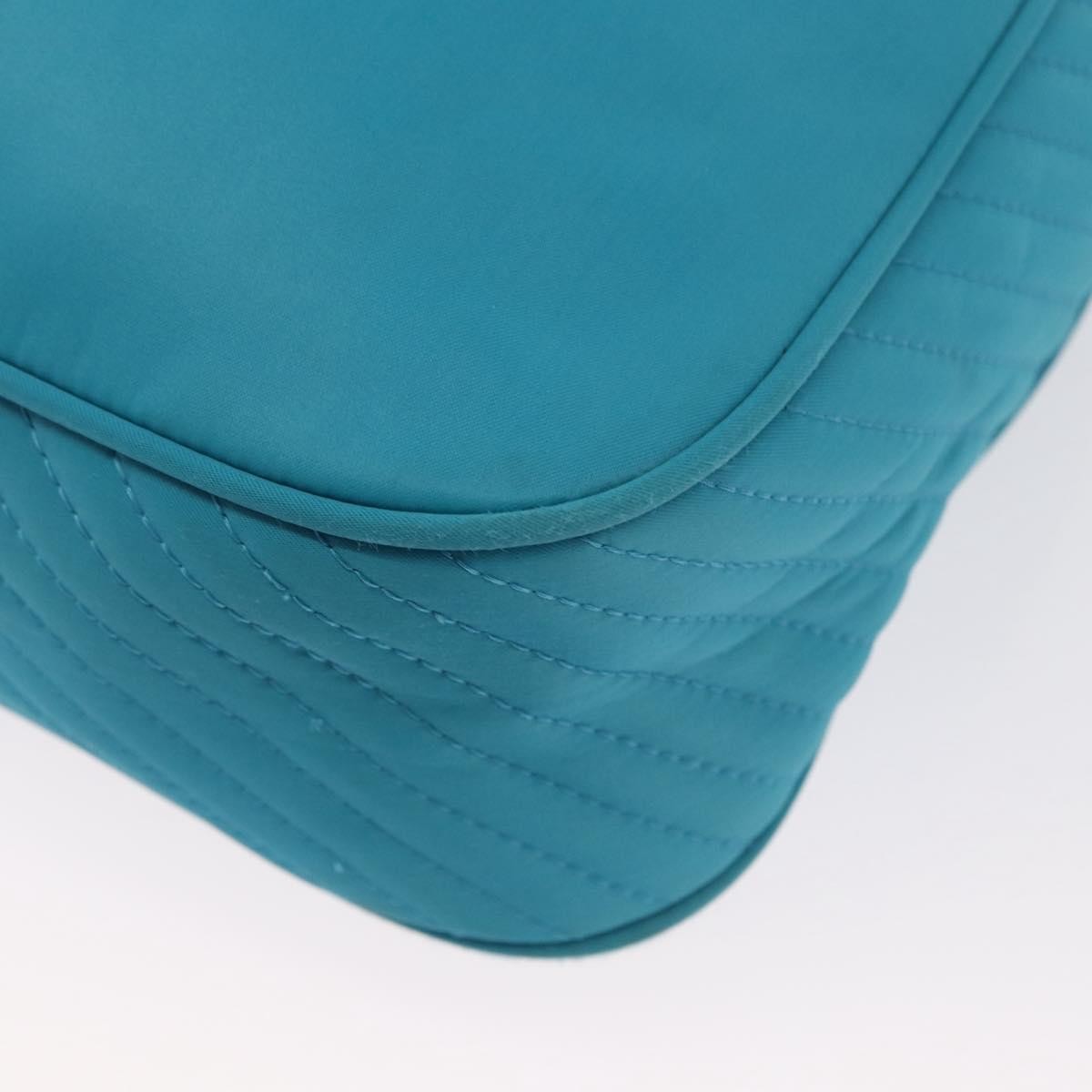 Saint Laurent Vintage Nylon Turquoise Nylon Shoulder Bag Bag (Pre-Owned)