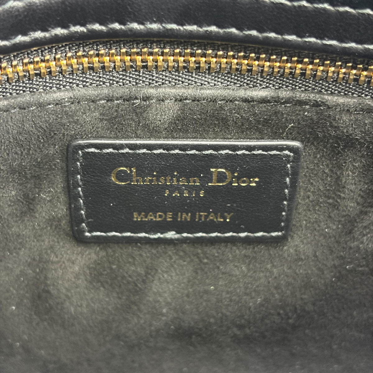 Christian Dior Lady Dior Black Satin And Bead Embroidery Black Other Handbag (Pre-Owned)