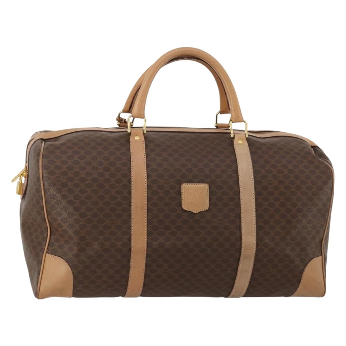 Celine Vintage Canvas Brown Canvas Travel Bag Bag (Pre-Owned)
