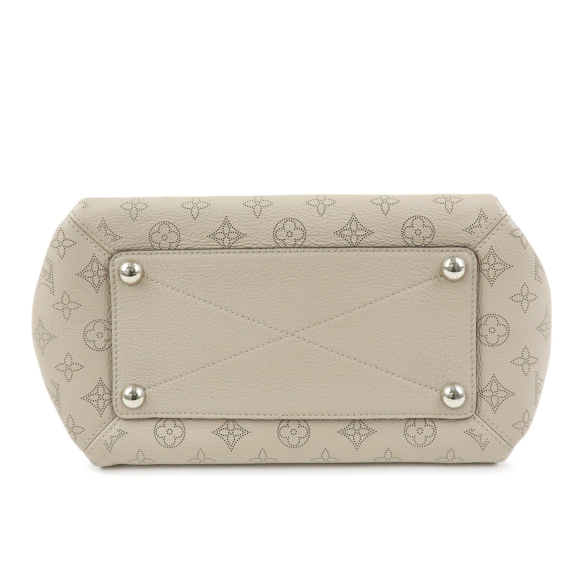 Louis Vuitton Babylone Mahina Leather Beige Leather Handbag (Pre-Owned)
