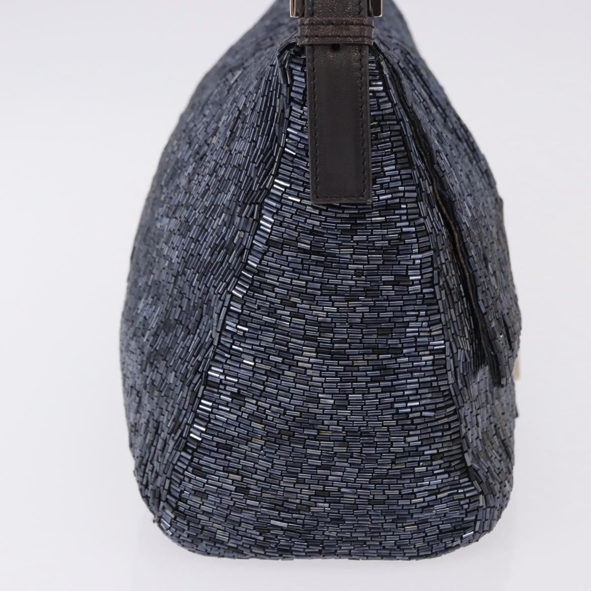 Fendi Baguette Sequins Navy Beads Handbag (Pre-Owned)