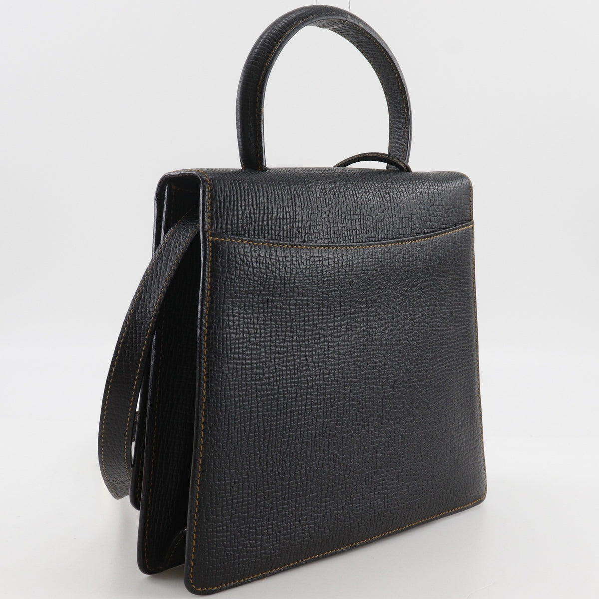 Loewe Barcelona Dome Top Handle Leather Black Leather Handbag (Pre-Owned)