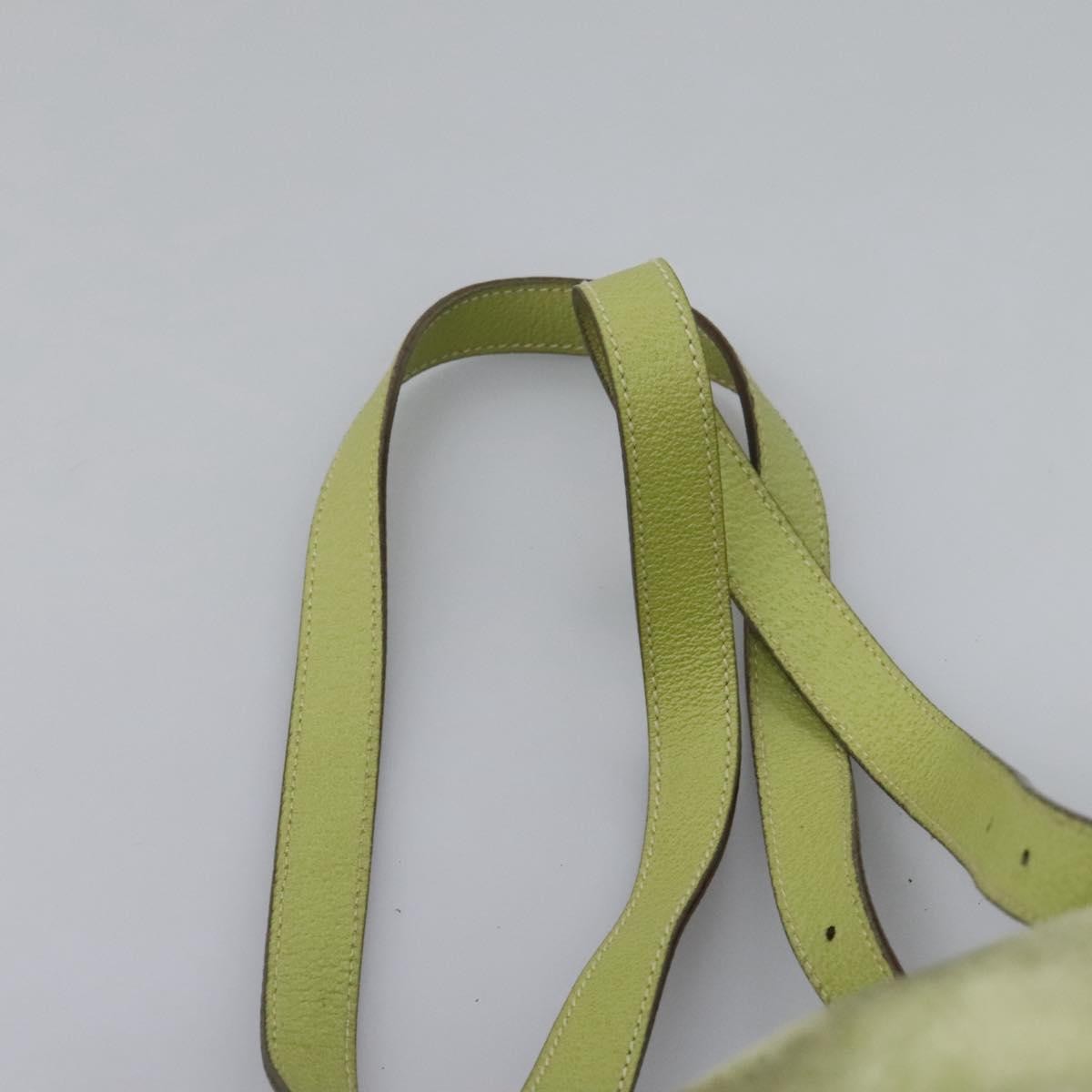 Gucci Gucci Bamboo Daim Green Suede Backpack Bag (Pre-Owned)