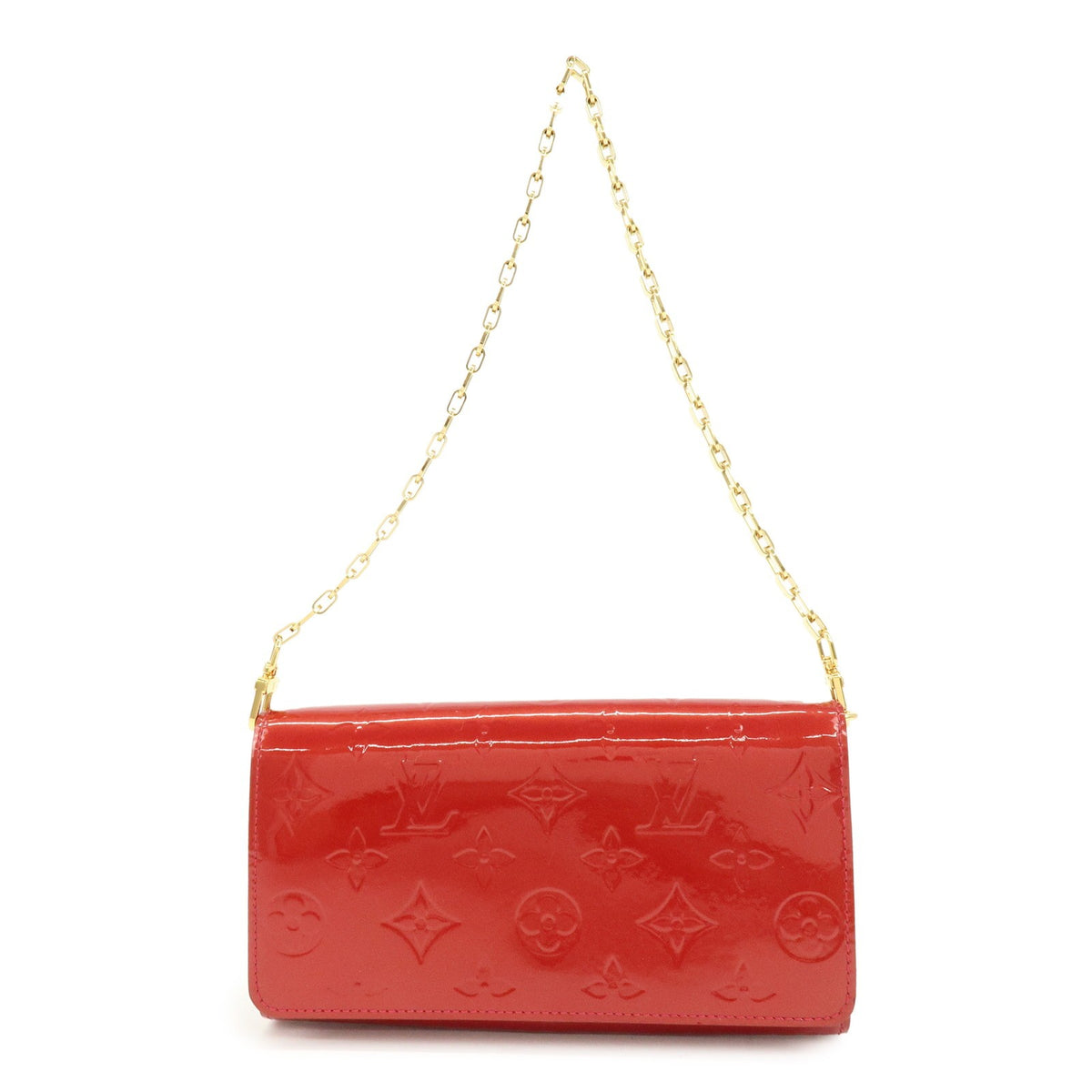 Louis Vuitton Chaine Monogram Vernis Red Patent_Leather Crossbody Bag Bag (Pre-Owned)