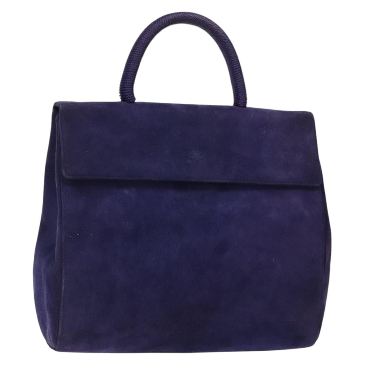 Prada Vintage Suede Purple Suede Handbag (Pre-Owned)