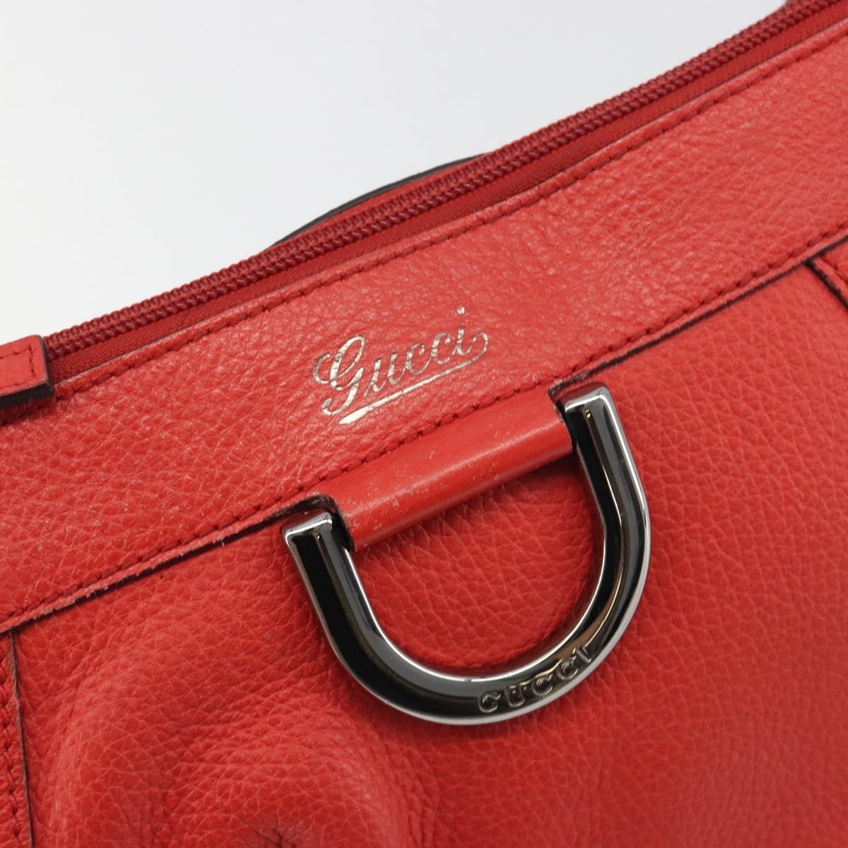Gucci Abbey Leather Red Leather Shoulder Bag Bag (Pre-Owned)