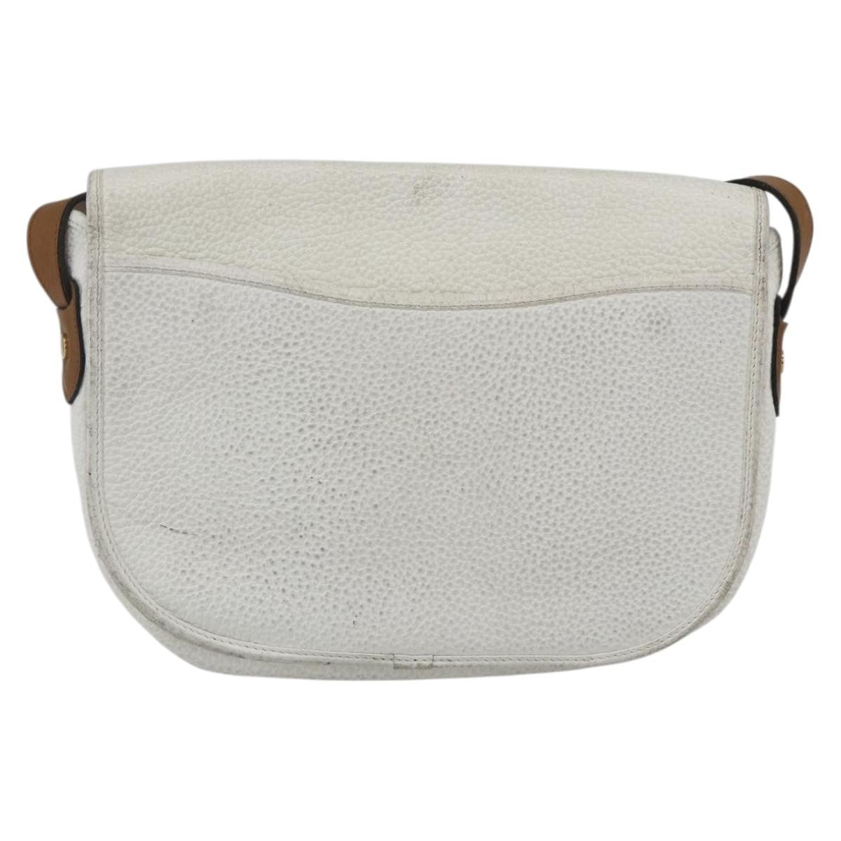 Christian Dior Vintage Leather White Leather Shoulder Bag Bag (Pre-Owned)