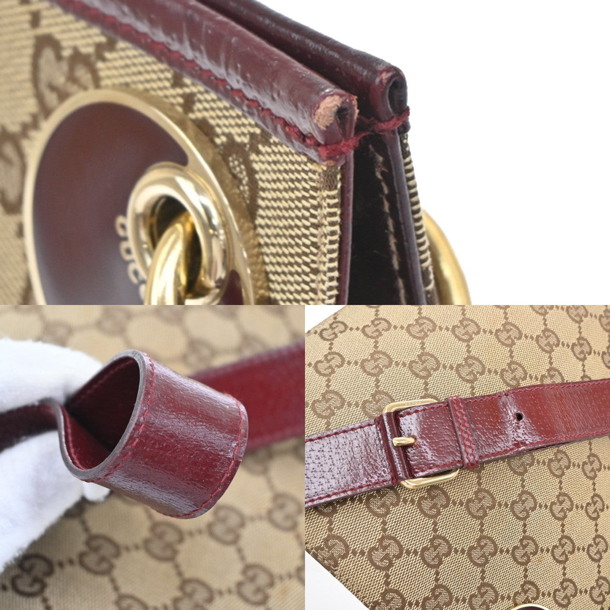 Gucci Crossbody Canvas Beige Canvas Shoulder Bag Bag (Pre-Owned)
