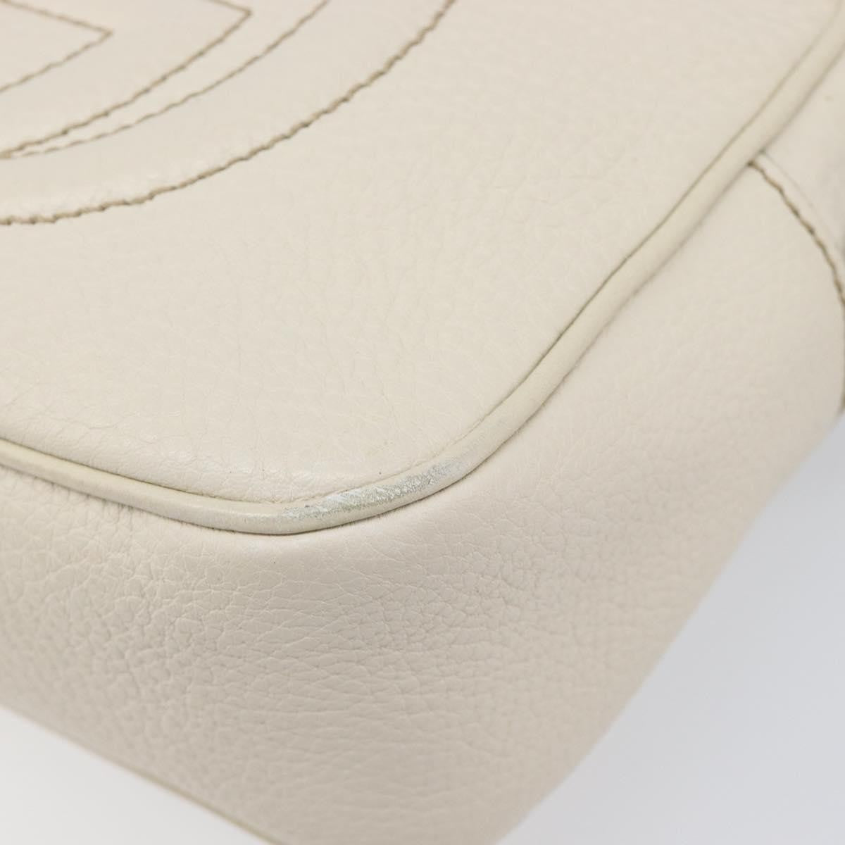 Gucci Soho Disco Leather White Leather Shoulder Bag Bag (Pre-Owned)