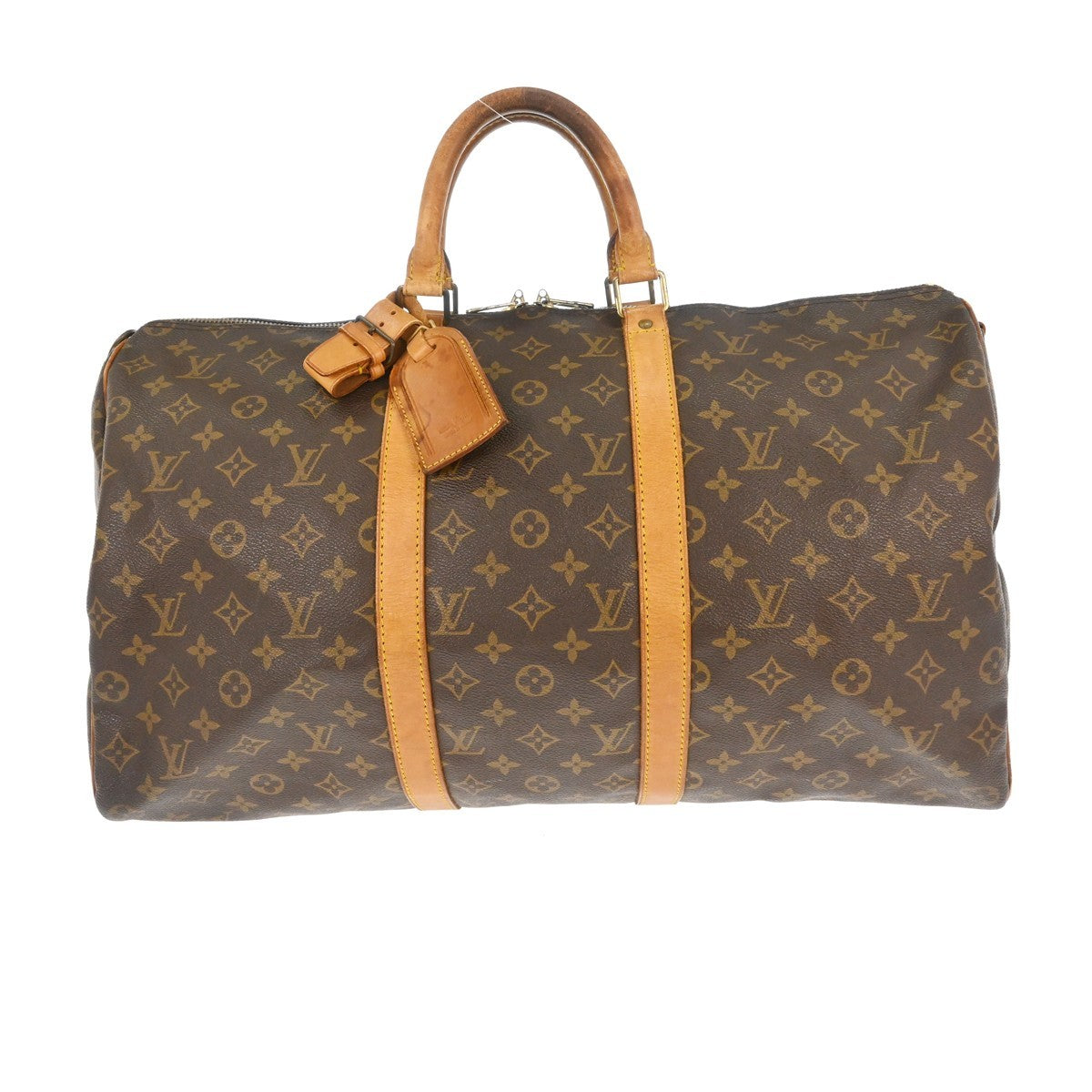 Louis Vuitton Keepall Bandouliere Monogram Canvas Brown Canvas Travel Bag Bag (Pre-Owned)