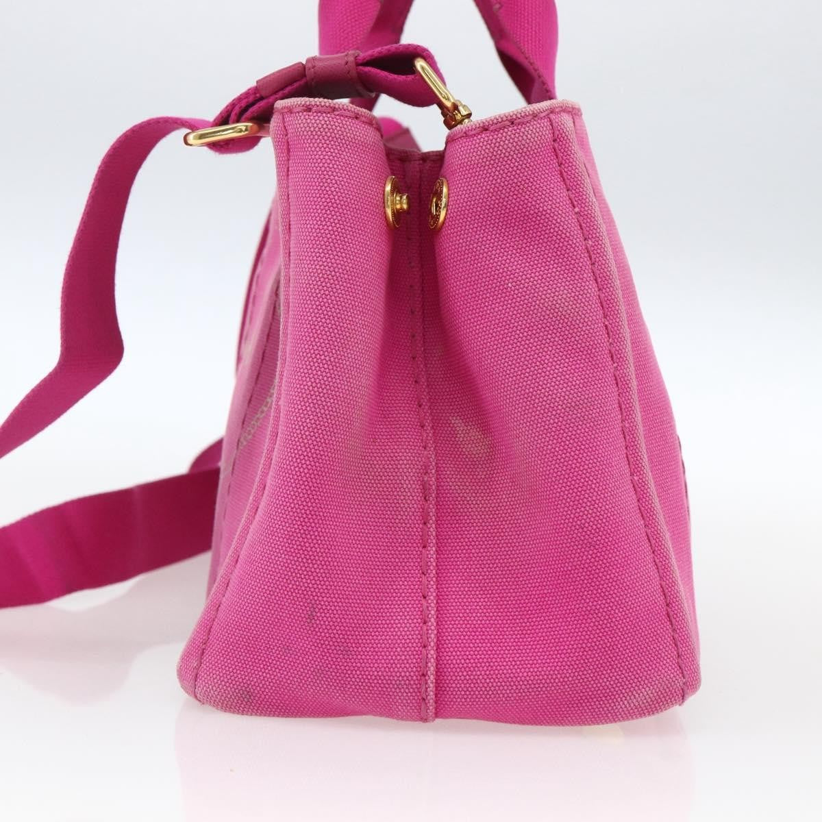 Prada Canapa Convertible Tote Canvas Pink Canvas Tote Bag Bag (Pre-Owned)