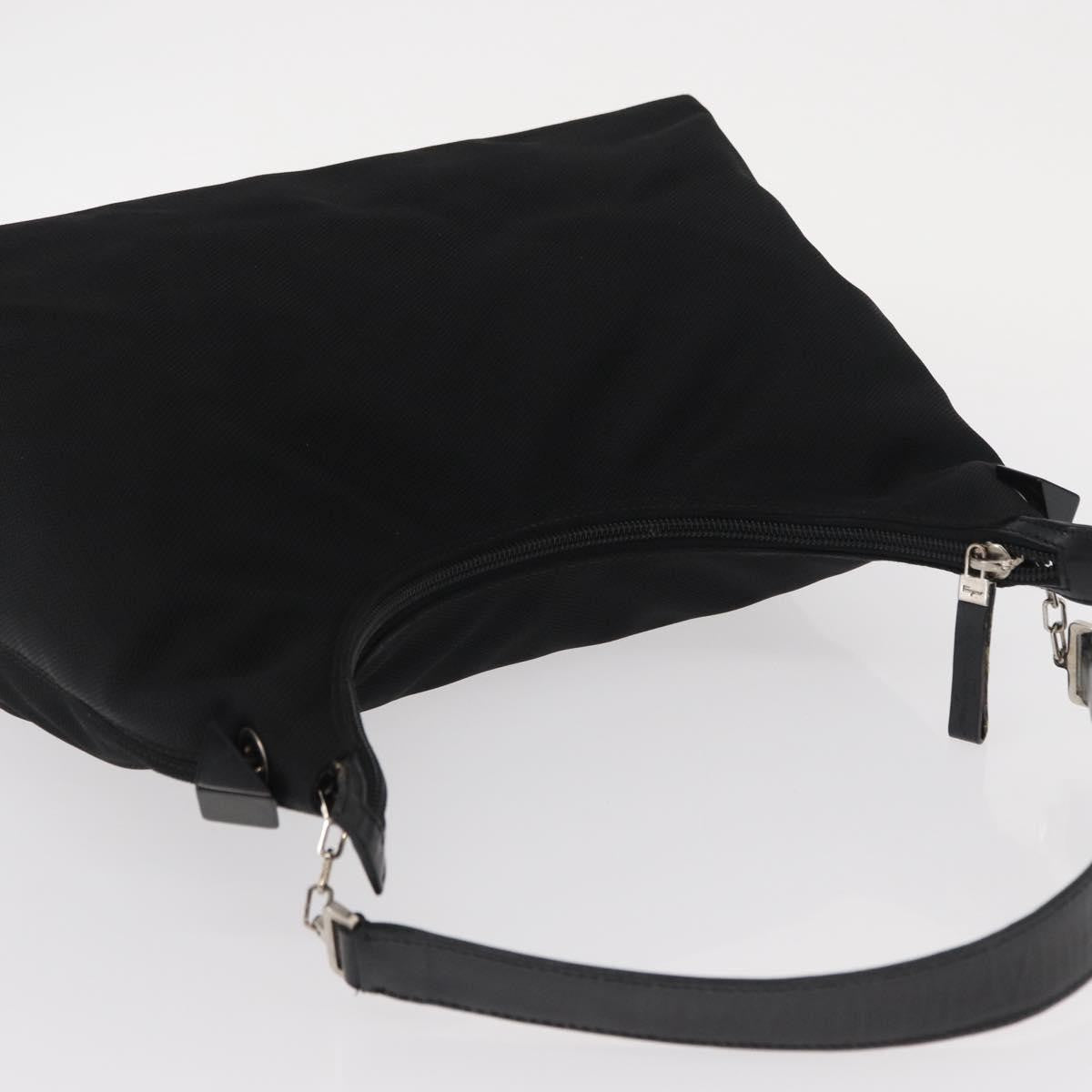 Salvatore Ferragamo Vala Nylon Black Nylon Shoulder Bag Bag (Pre-Owned)