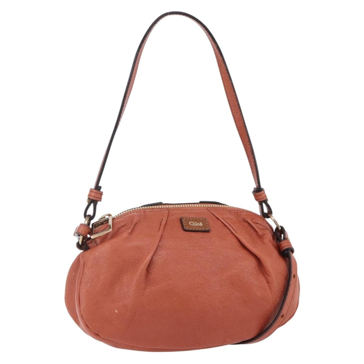 Chloe Vintage Leather Orange Leather Shoulder Bag Bag (Pre-Owned)