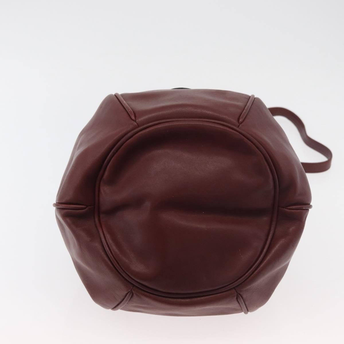 Cartier Must De Cartier Leather Burgundy Leather Shoulder Bag Bag (Pre-Owned)