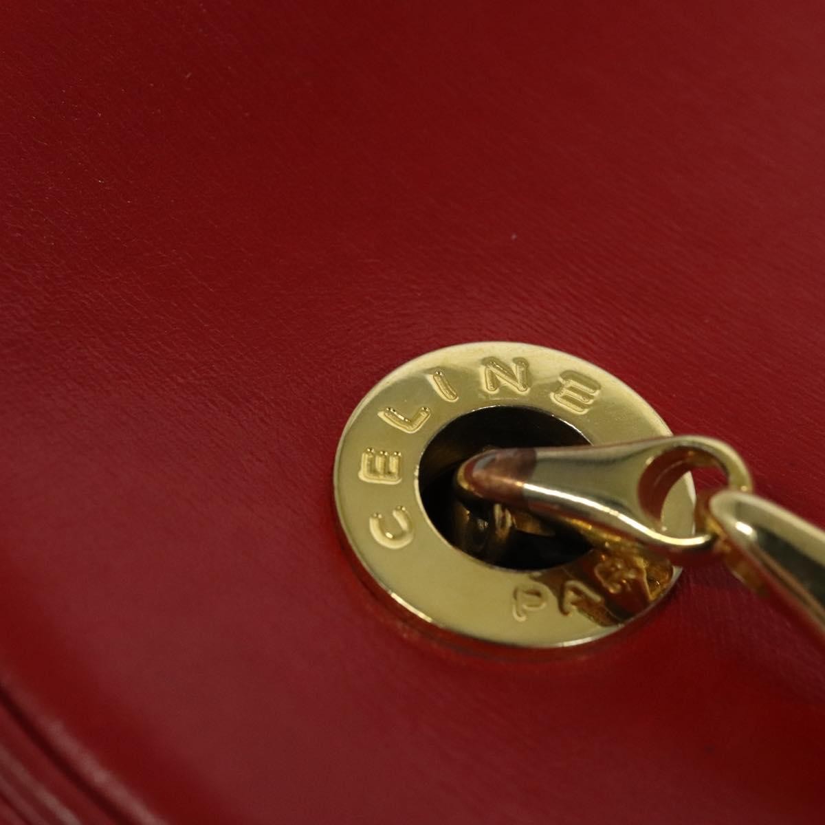 Celine Vanity Leather Red Leather Shoulder Bag Bag (Pre-Owned)