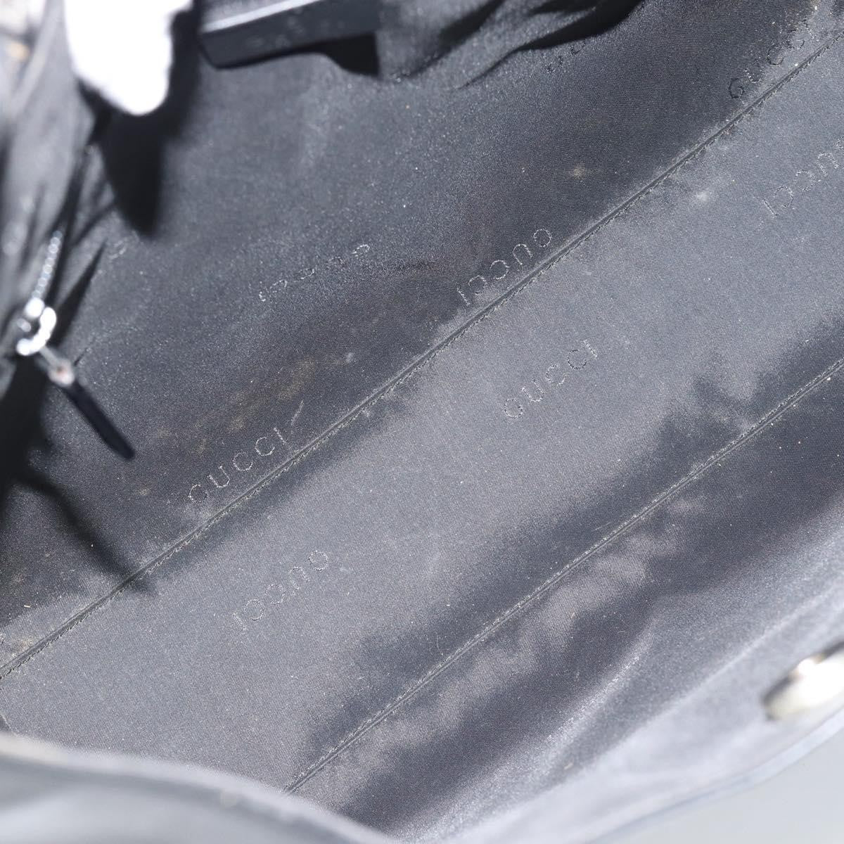 Gucci Shoulder Leather Black Leather Shoulder Bag Bag (Pre-Owned)