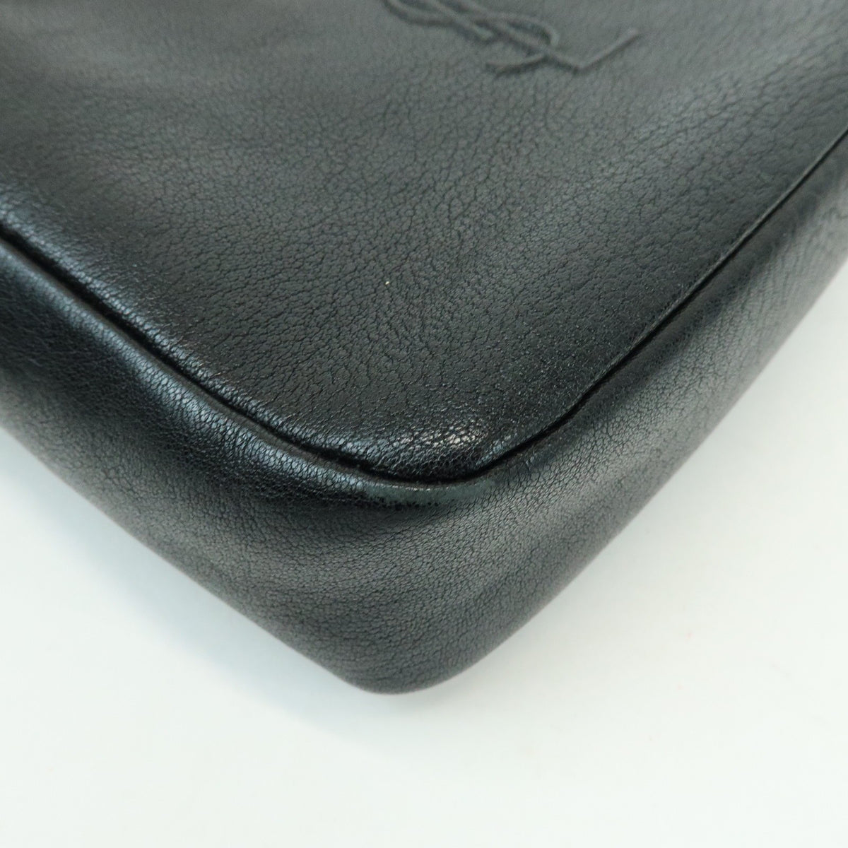 Saint Laurent Lou Camera Leather Black Leather Handbag (Pre-Owned)