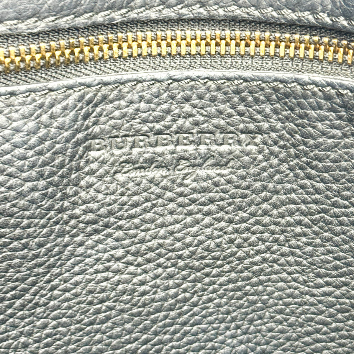 Burberry Remington Embossed Leather Black Leather Tote Bag Bag (Pre-Owned)