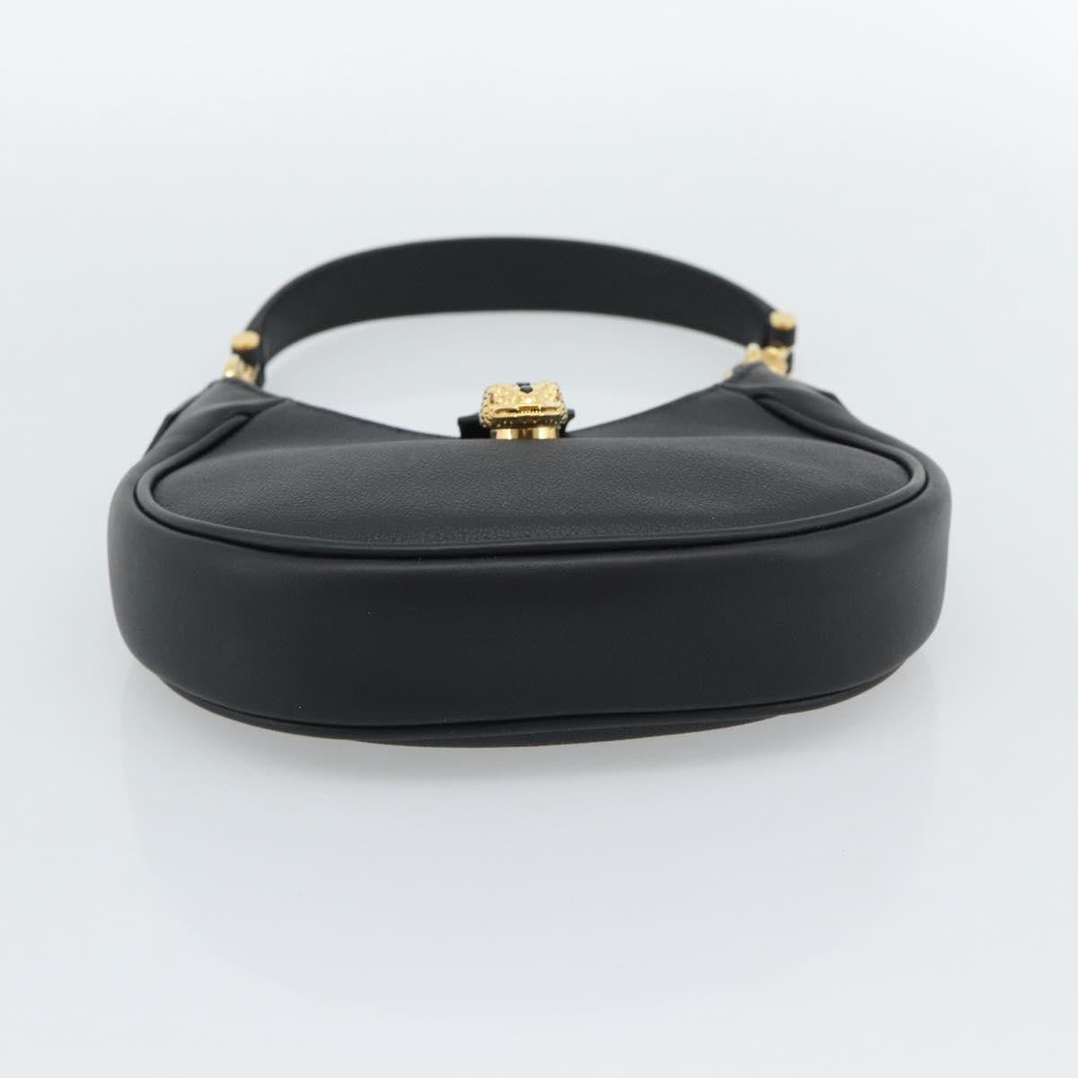 Bvlgari Serpenti Ellipse Leather Black Leather Shoulder Bag Bag (Pre-Owned)