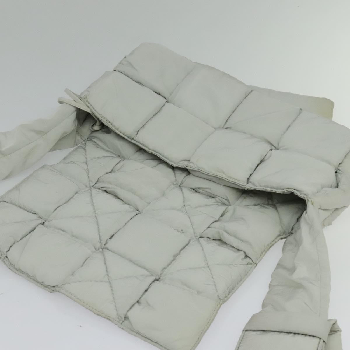 Bottega Veneta Padded Tech Cassette Intrecciato Nylon Gray Nylon Shoulder Bag Bag (Pre-Owned)