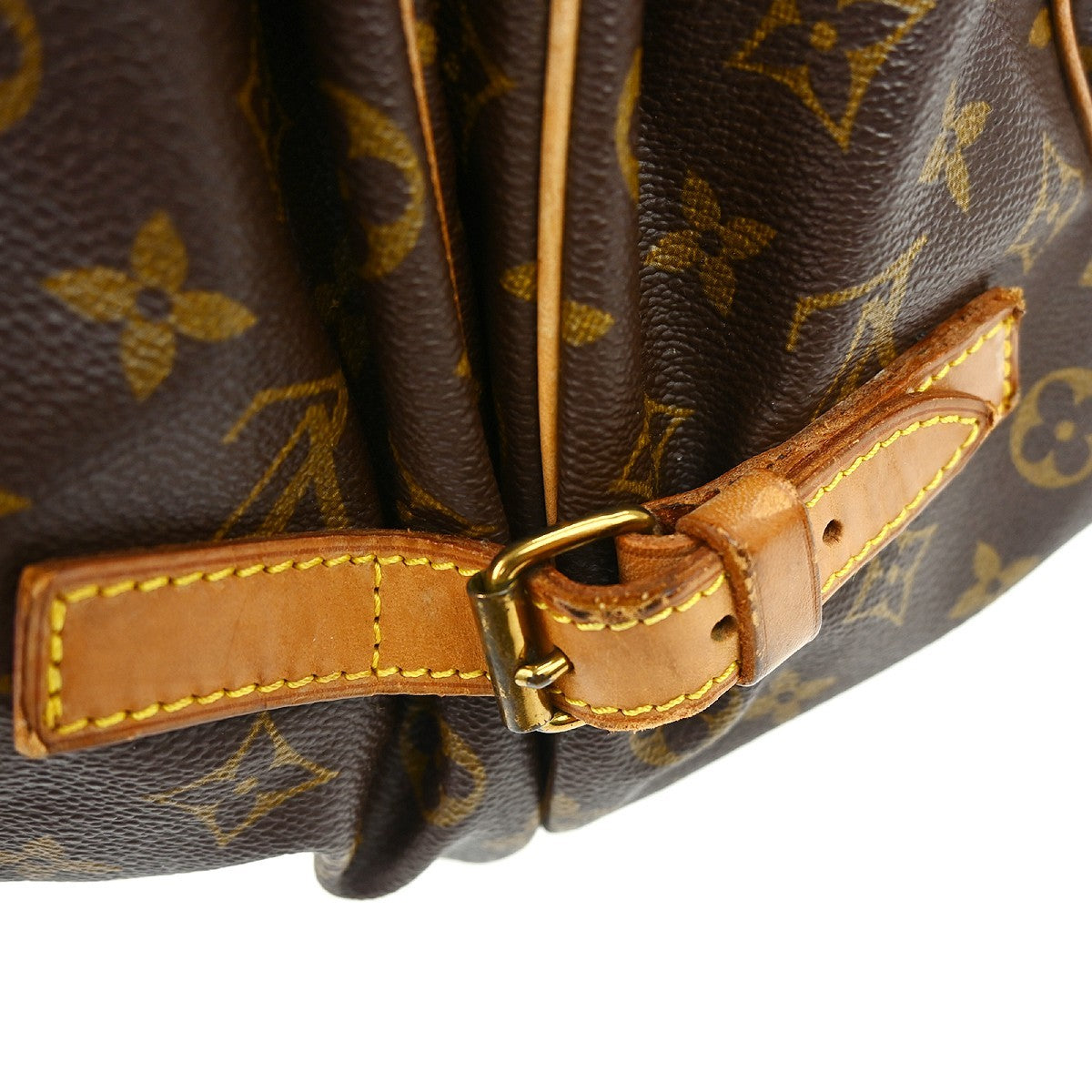 Louis Vuitton Saumur Monogram Brown Canvas Shoulder Bag Bag (Pre-Owned)