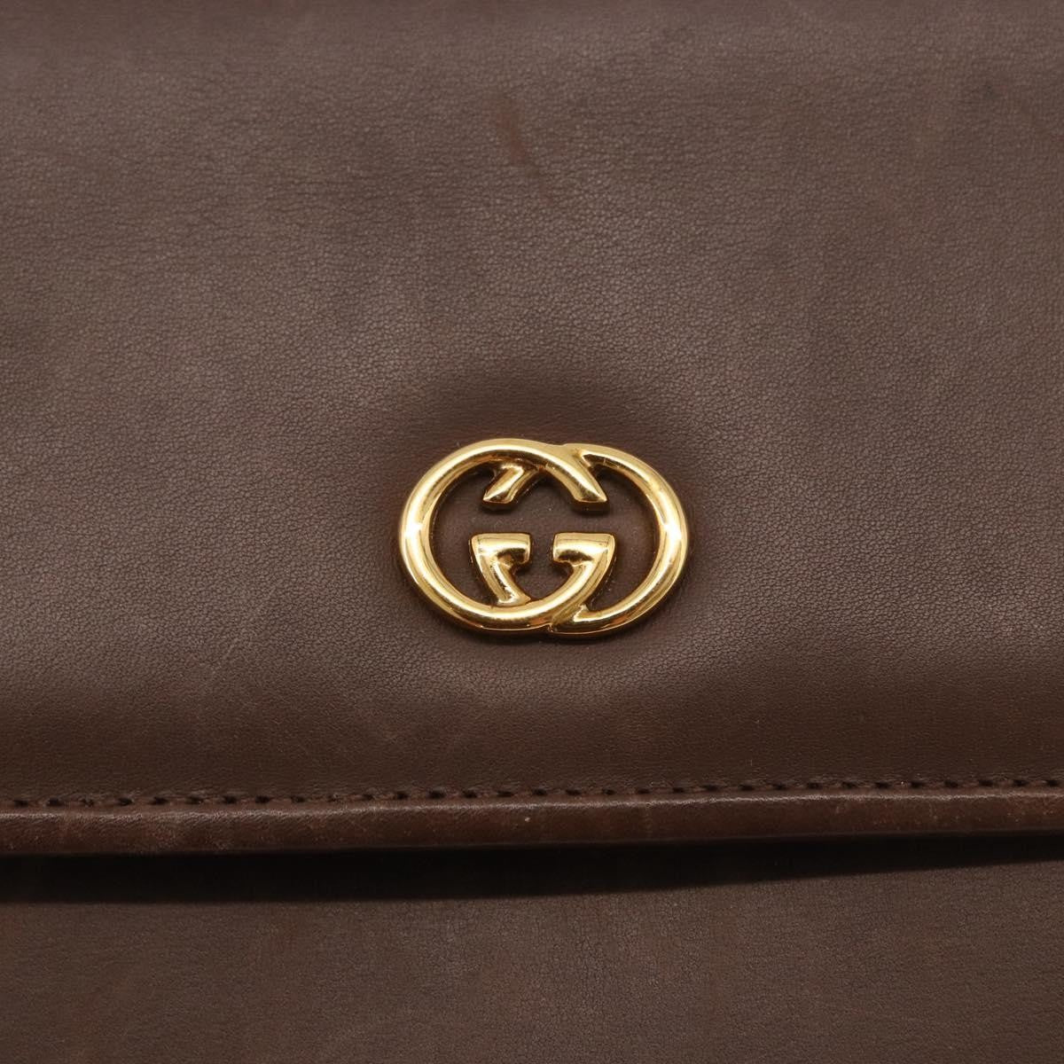Gucci Vintage Leather Brown Leather Tote Bag Bag (Pre-Owned)