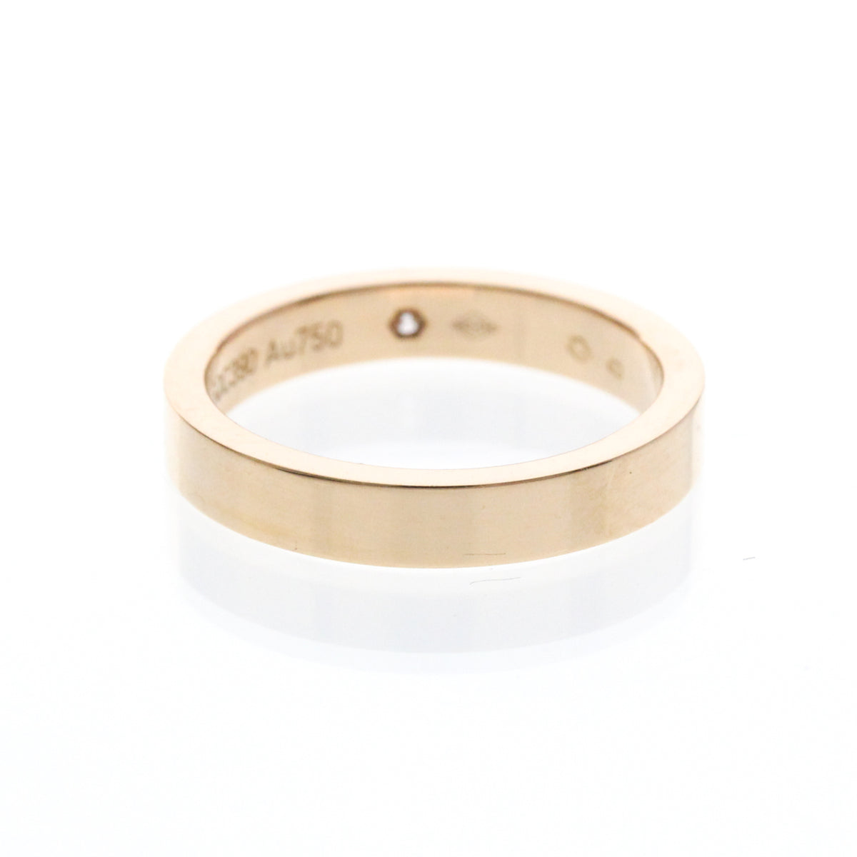 Cartier C De Cartier 18K Pink Gold And Diamond Gold Pink_Gold Ring Jewelry (Pre-Owned)
