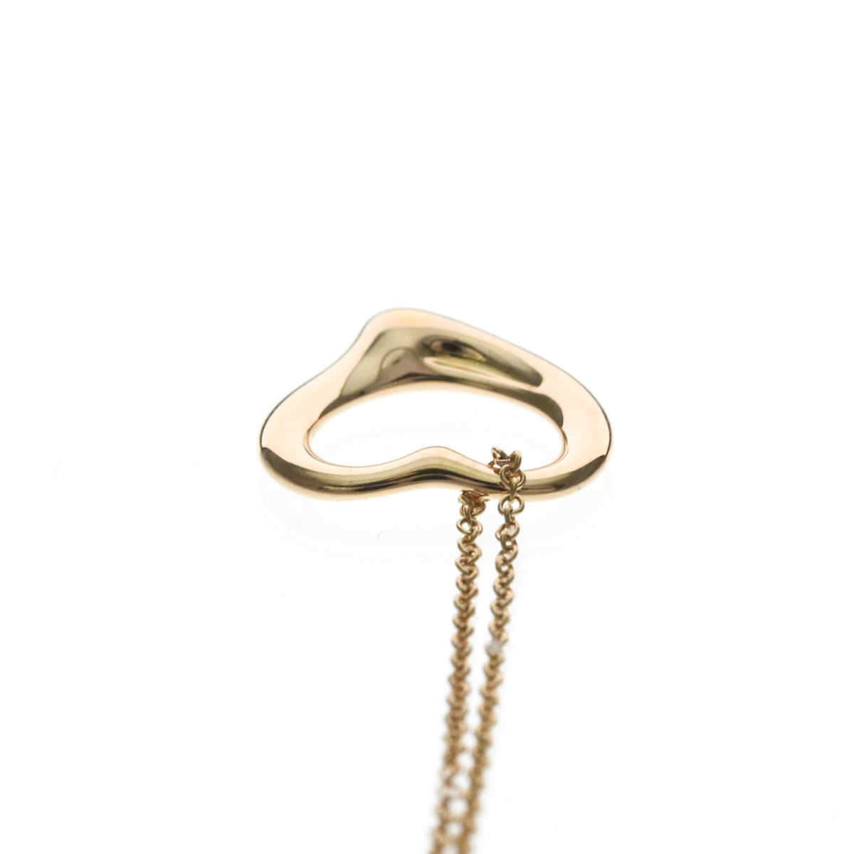 Tiffany & Co. Elsa Peretti Open Heart Pendant 18K Rose Gold Gold Pink_Gold Necklace Jewelry (Pre-Owned)