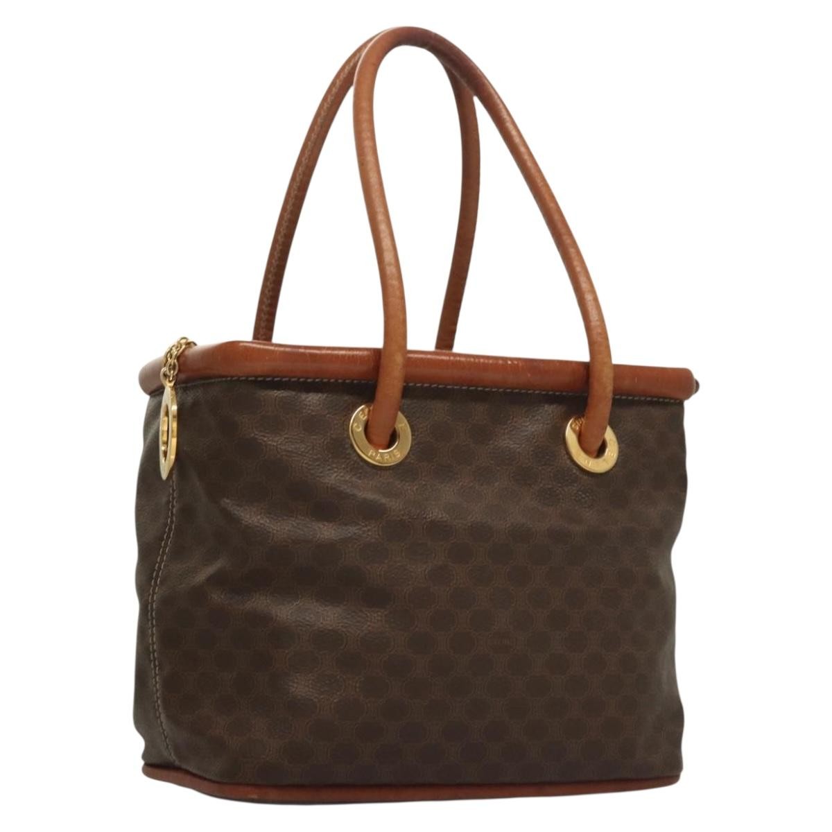 Celine Macadam Macadam With Leather Brown Canvas Handbag (Pre-Owned)