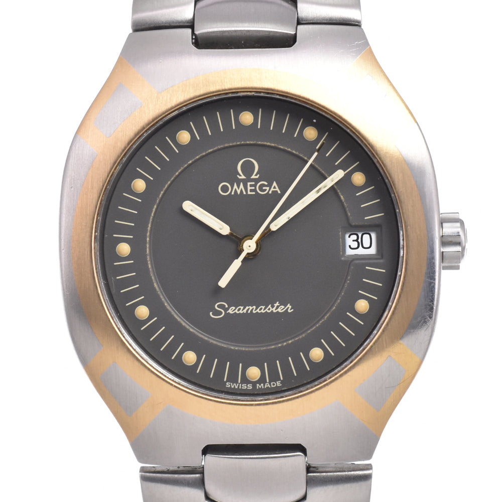 Omega Seamaster Polaris Quartz Stainless Steel With Plated Metal Watch (Pre-Owned)