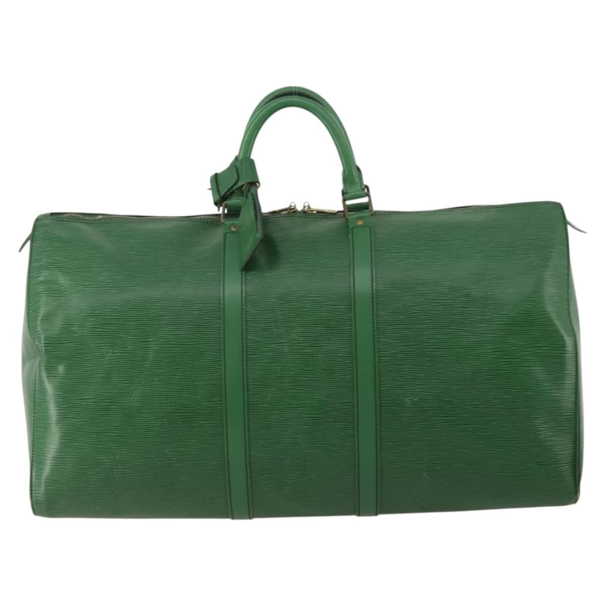 Louis Vuitton Keepall Epi Leather Green Leather Travel Bag Bag (Pre-Owned)