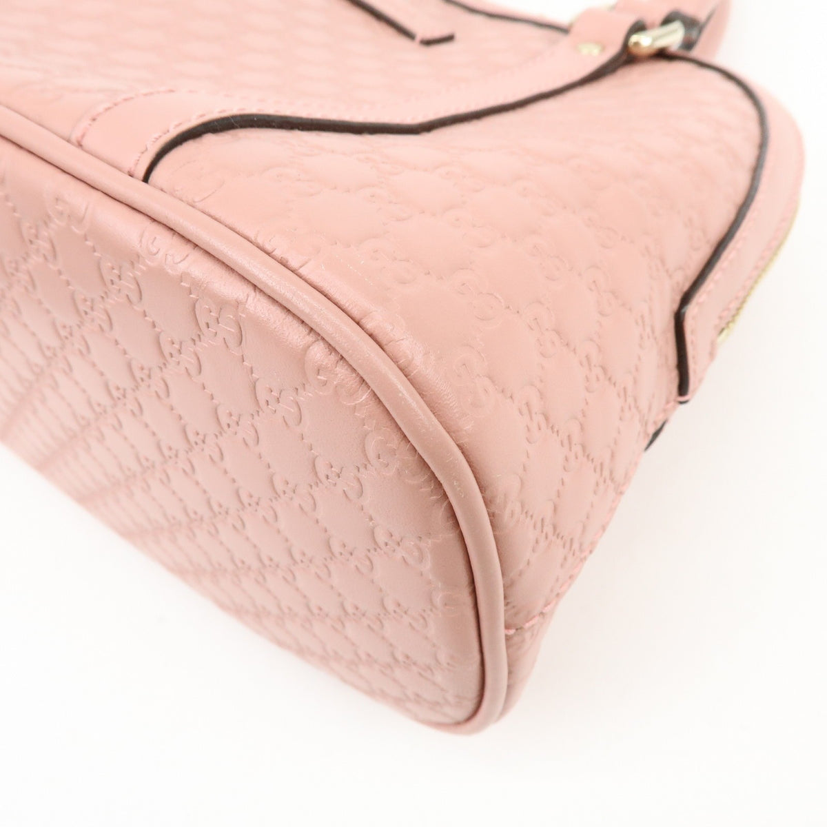 Gucci Gg Charm Convertible Dome Satchel Guccissima Leather Pink Leather Handbag (Pre-Owned)