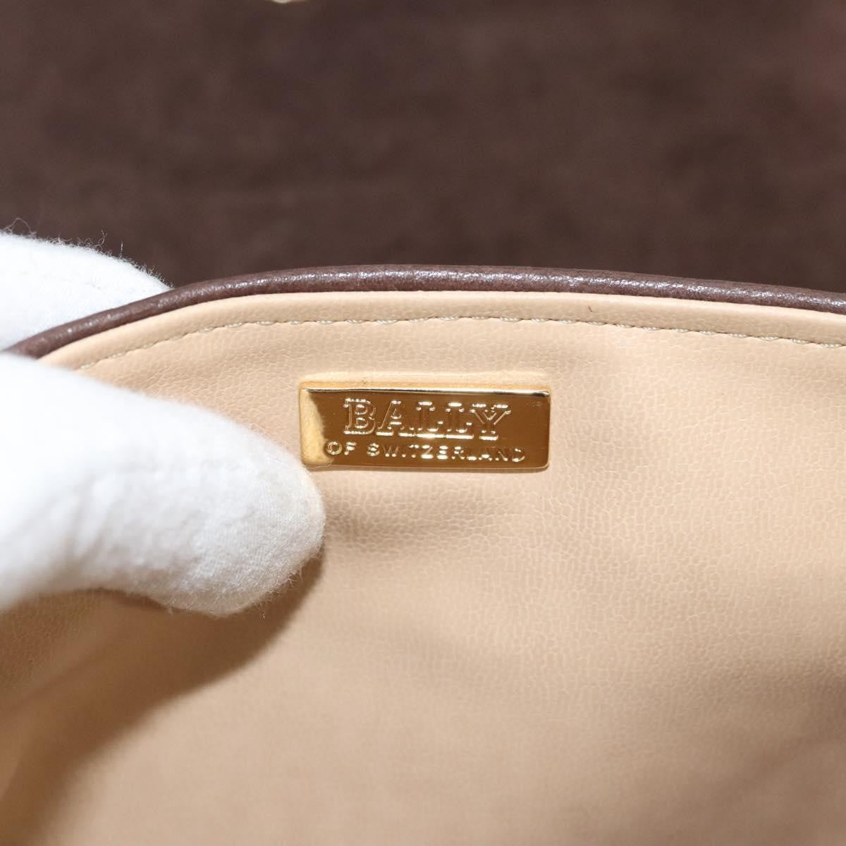 Bally Vintage Leather Brown Leather Shoulder Bag Bag (Pre-Owned)