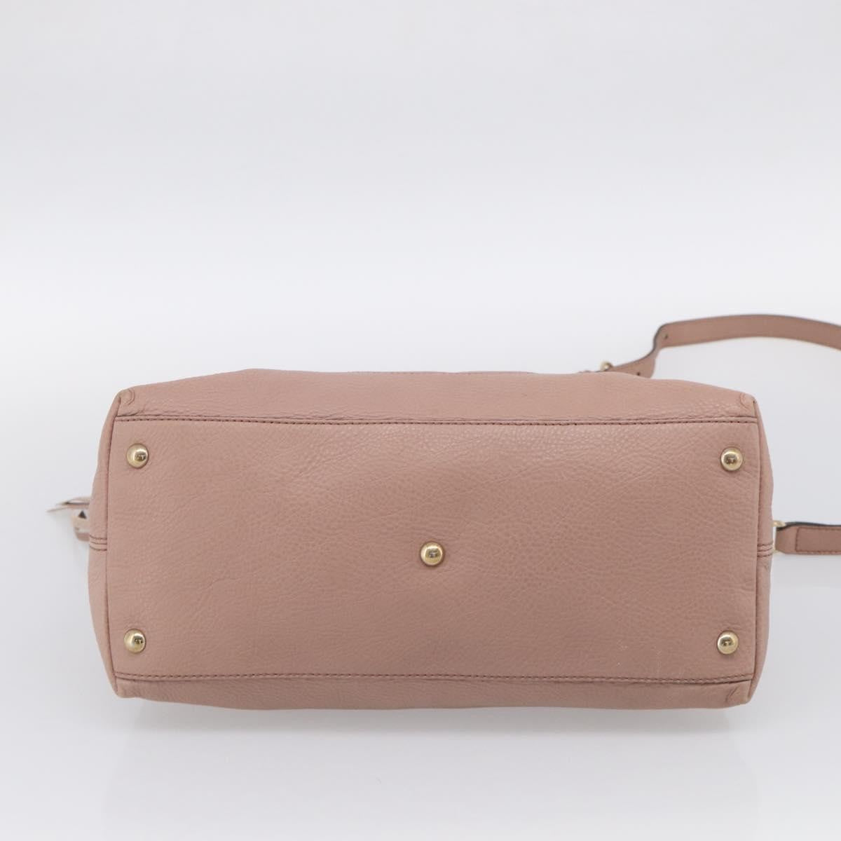 Gucci Soho Convertible Soft Top Handle Leather Pink Leather Handbag (Pre-Owned)