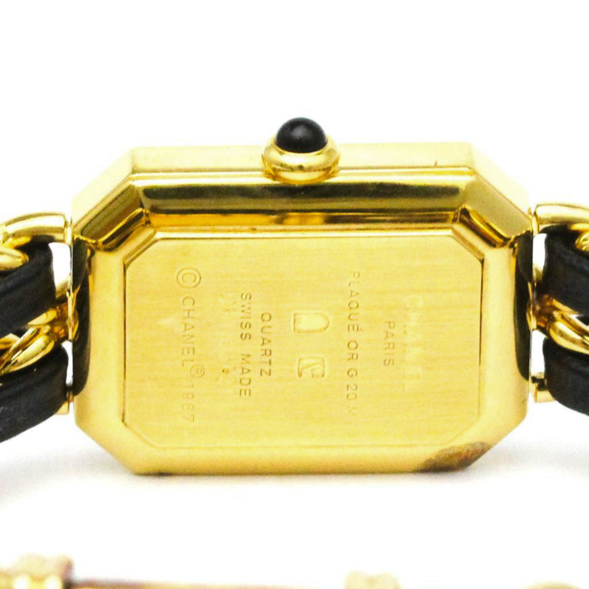 Chanel Premiere Rock Quartz Plated Metal And Leather Watch (Pre-Owned)