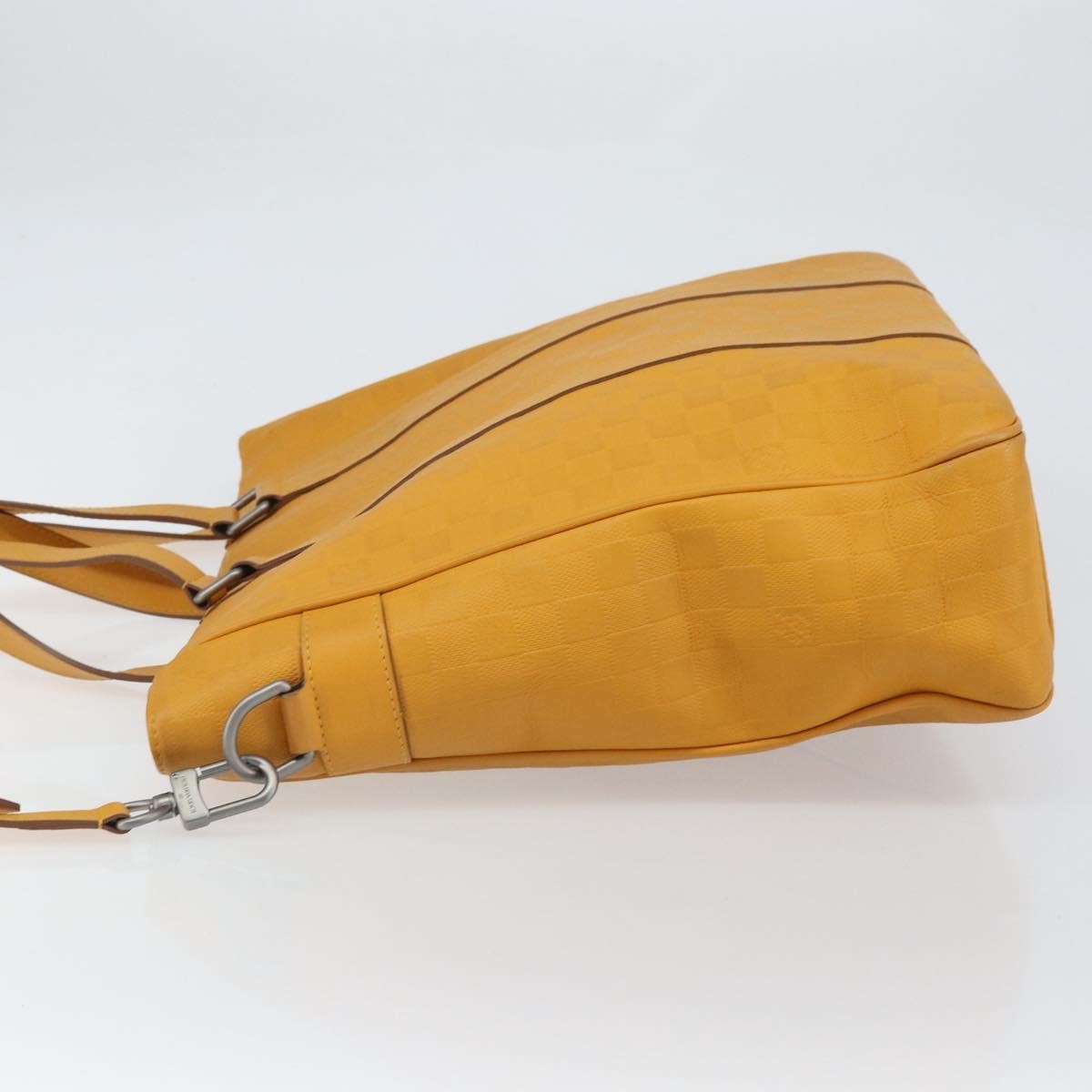 Louis Vuitton Tadao Damier Infini Leather Yellow Leather Handbag (Pre-Owned)