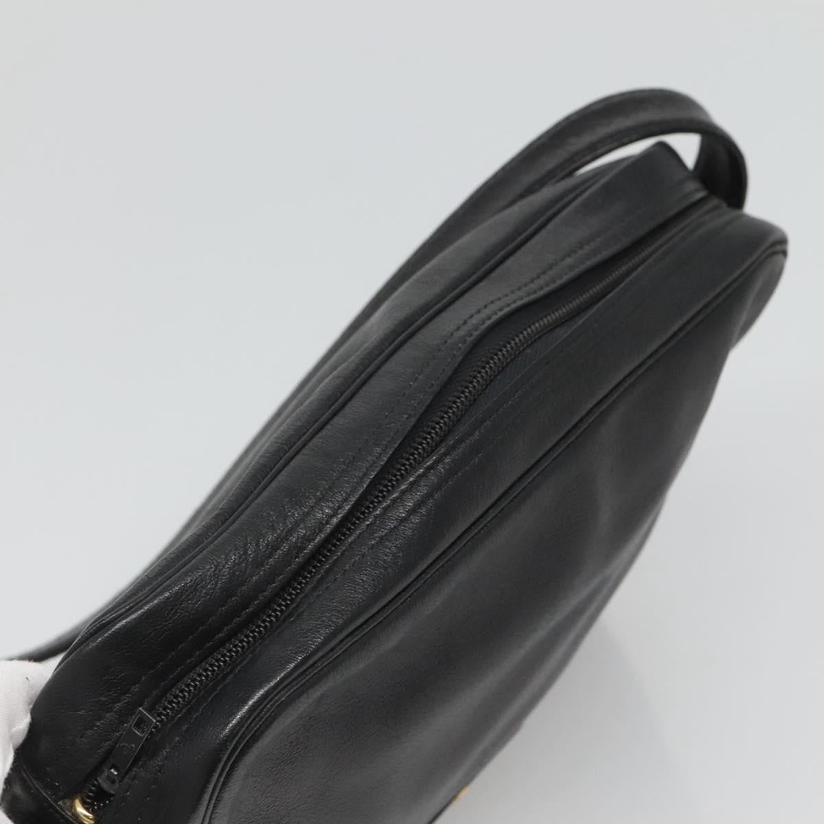 Christian Dior Vintage Leather Black Leather Shoulder Bag Bag (Pre-Owned)