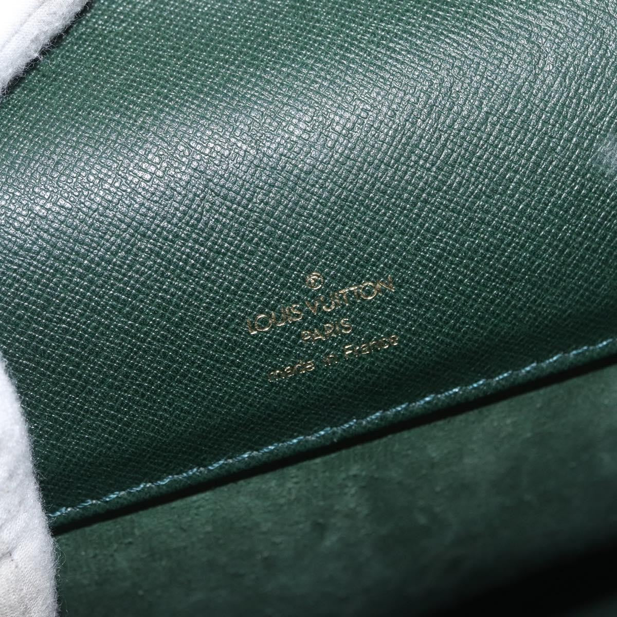 Louis Vuitton Serviette Kourad Taiga Leather Green Leather Briefcase Bag (Pre-Owned)