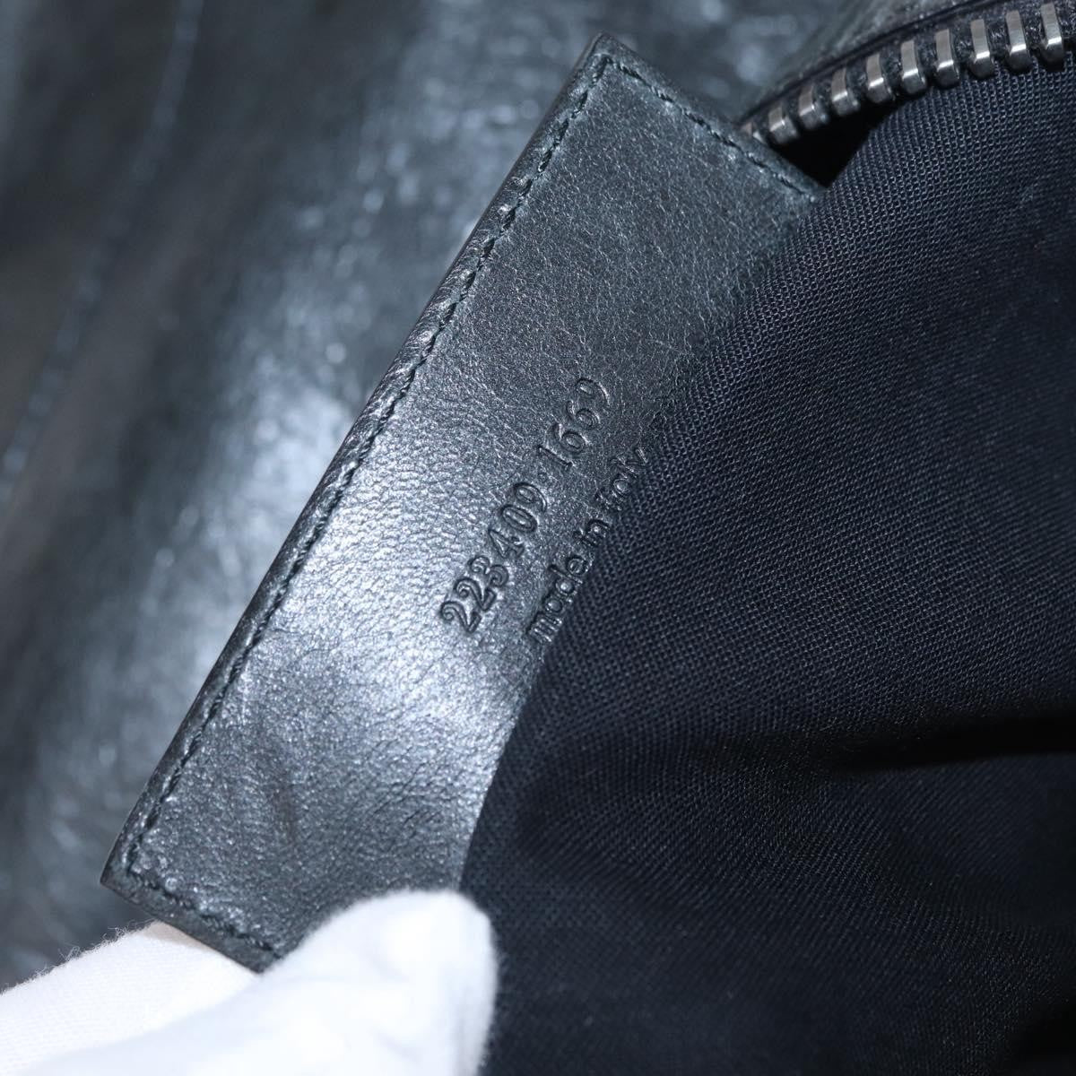 Balenciaga Arena Day Messenger Classic Studs Leather Black Leather Handbag (Pre-Owned)