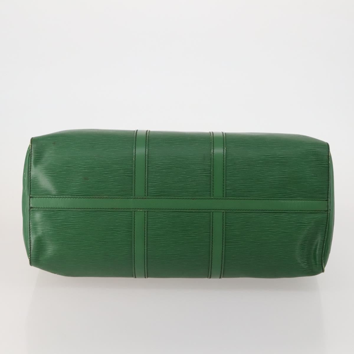 Louis Vuitton Keepall Epi Green Leather Travel Bag Bag (Pre-Owned)