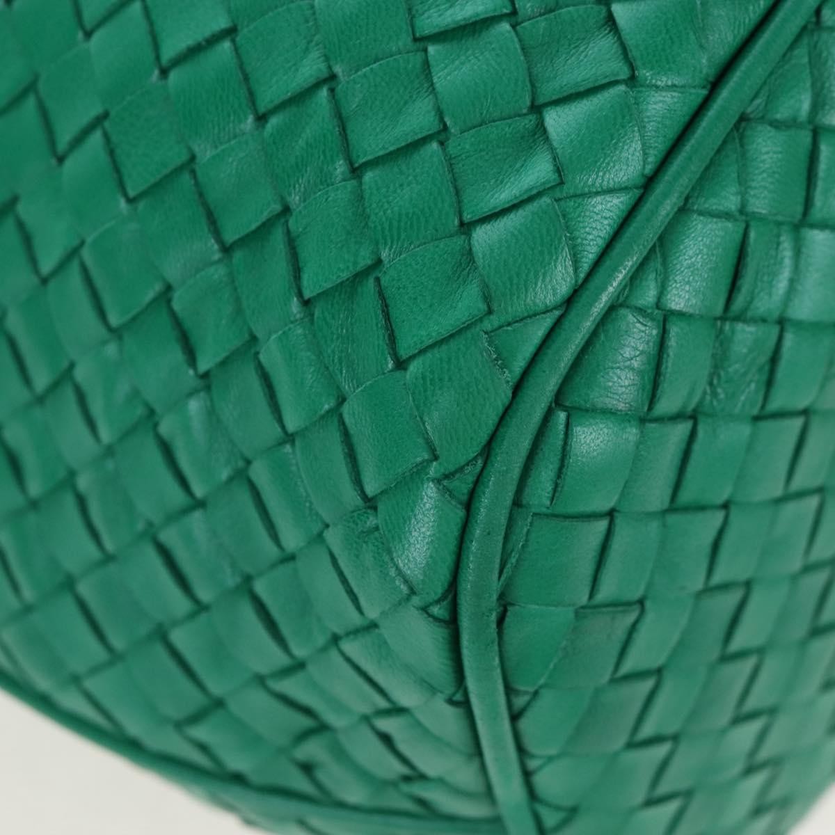 Bottega Veneta Intrecciato Shoulder Leather Green Leather Shoulder Bag Bag (Pre-Owned)