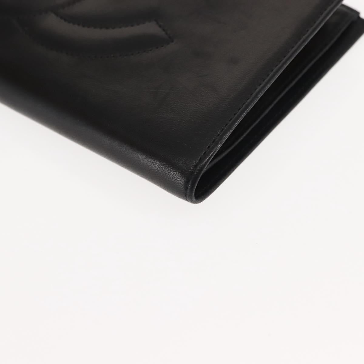 Chanel Timeless Cc French Leather Black Leather Wallets Accessory (Pre-Owned)