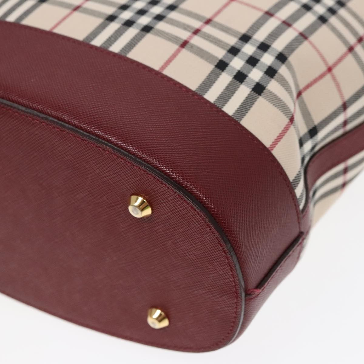 Burberry Nova Check Tote Canvas And Leather Beige Canvas Tote Bag Bag (Pre-Owned)