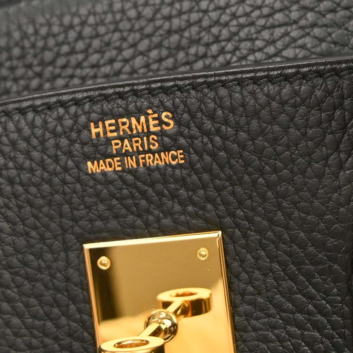 Hermes Birkin Taurillon Clemence Black Leather Handbag (Pre-Owned)