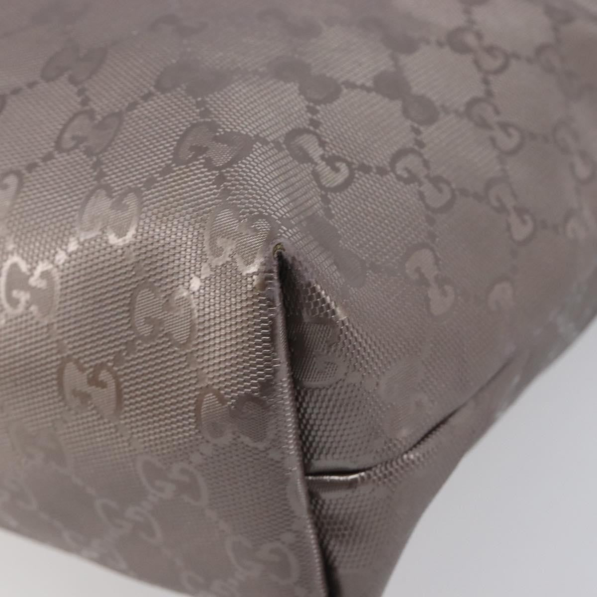 Gucci Tote Gg Imprime Silver Canvas Tote Bag Bag (Pre-Owned)