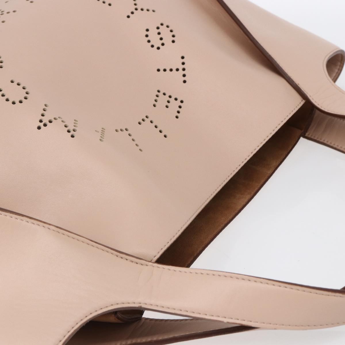 Stella Mccartney Alter Tote Perforated Faux Leather Beige Synthetic Tote Bag Bag (Pre-Owned)