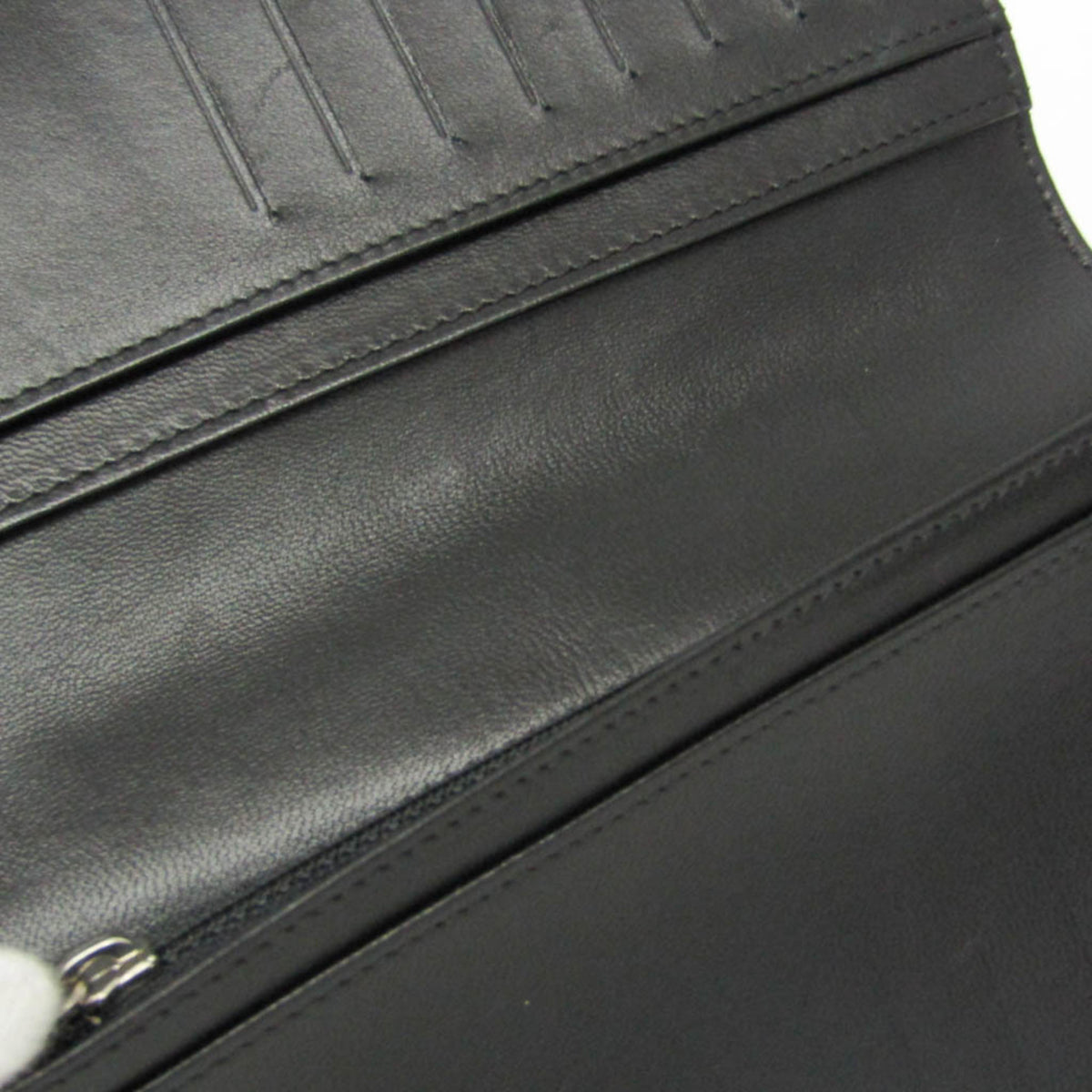 Chanel Lucky Symbols Yen Embossed Quilted Patent Black Leather Wallets Accessory (Pre-Owned)