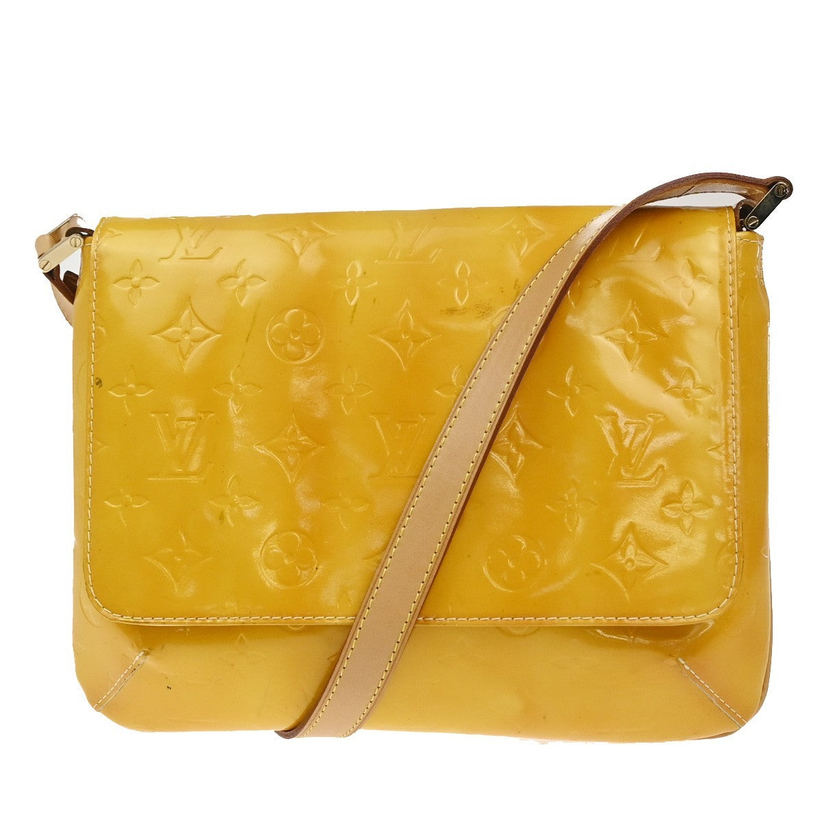Louis Vuitton Thompson Street Monogram Vernis Yellow Patent_Leather Shoulder Bag Bag (Pre-Owned)